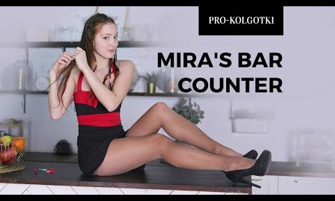 MIRA WEARING SHEER CONTROL TOP PANTYHOSE  2019-04(2)-