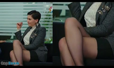 Ep.097: Short haired beauty in unlit pantyhose on TV sequence-