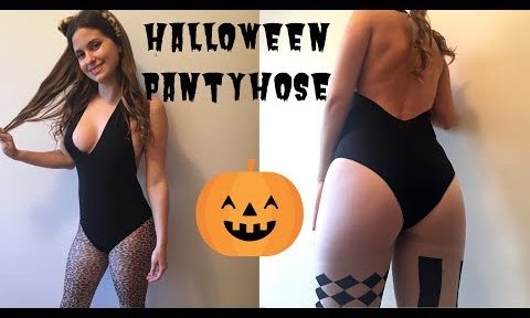 Halloween Pantyhose Try-On 🎃👻-