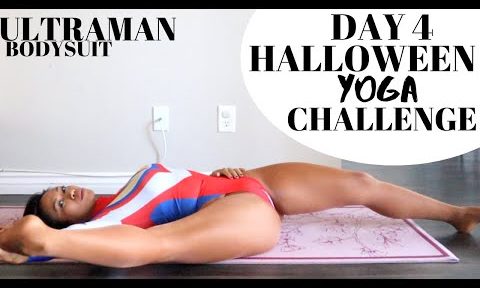YOGA IN ULTRA MAN COSTUME | DAY 4 HALLOWEEN YOGA CHALLENGE