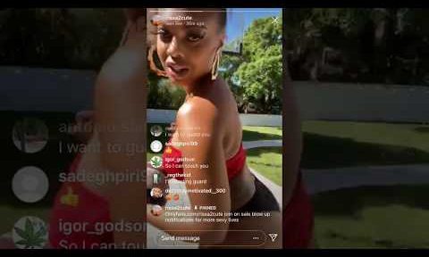 Rissa2cute making it clap on insta live