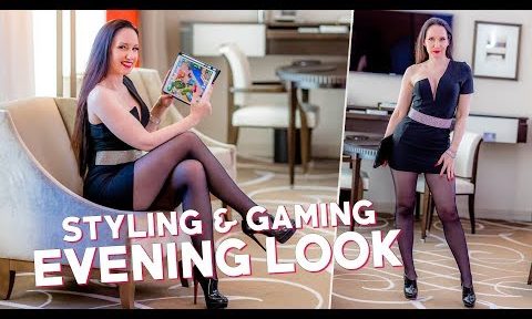 BLACK TIGHTS, LITTLE BLACK DRESS – Evening dress with booties | Being a Gamer