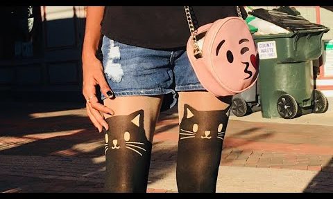 Feline leggings in Downtown Schenectady