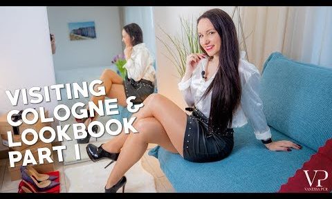 GLOSSY LEGGINGS, LEATHER SKIRT & SATIN BLOUSE – Roomtour Cologne