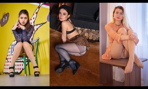 Alice Black, Polyusha and Anetta wearing pantyhose 2020-01( 2)