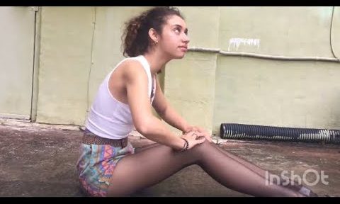 Amanda in Maiden Kind Black Pantyhose