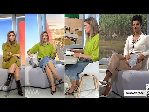 Wiebke Binder & Mariama Jamanka: Stunning Style in Heels & Pantyhose on Television